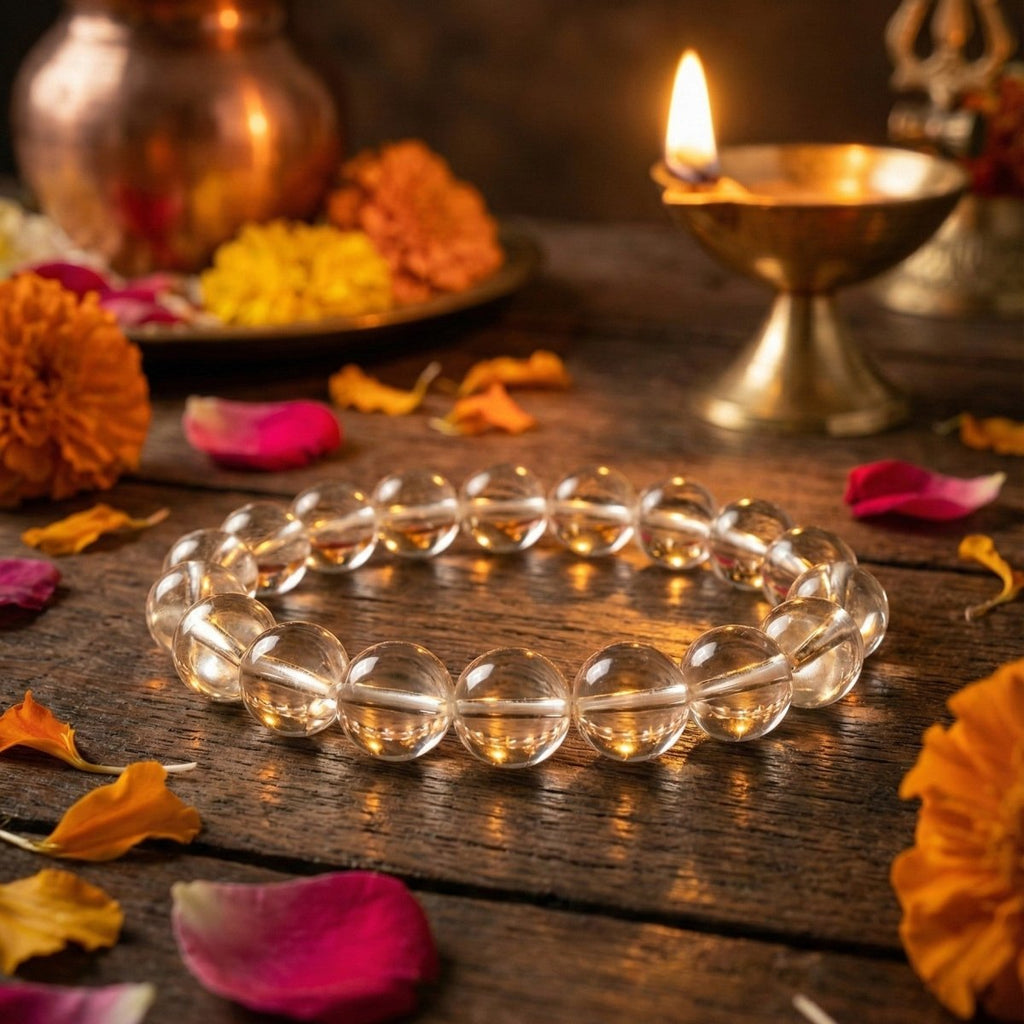 Natural Clear Quartz Bracelet - Rudratna